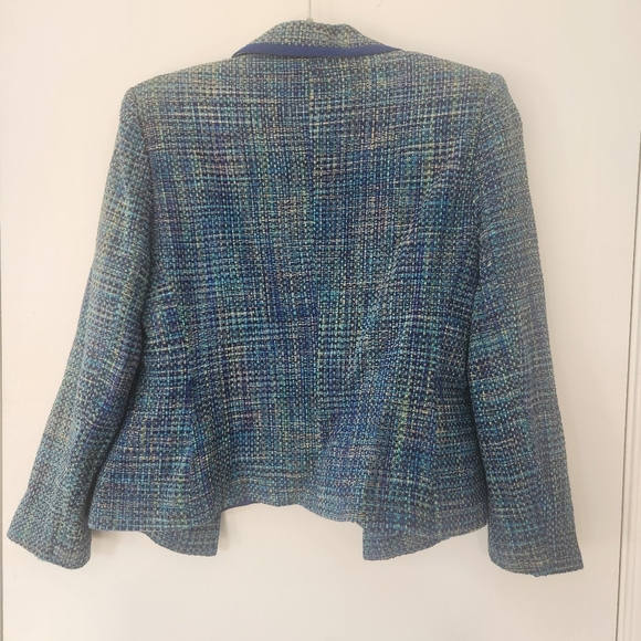 Henry Lee  Blue Tweed Women's blazer Vintage - Picture 7 of 7